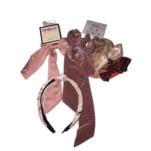 Hair Ties Accessories Bundle Scrunchies Bows Headband Stocking Stuffers NEW